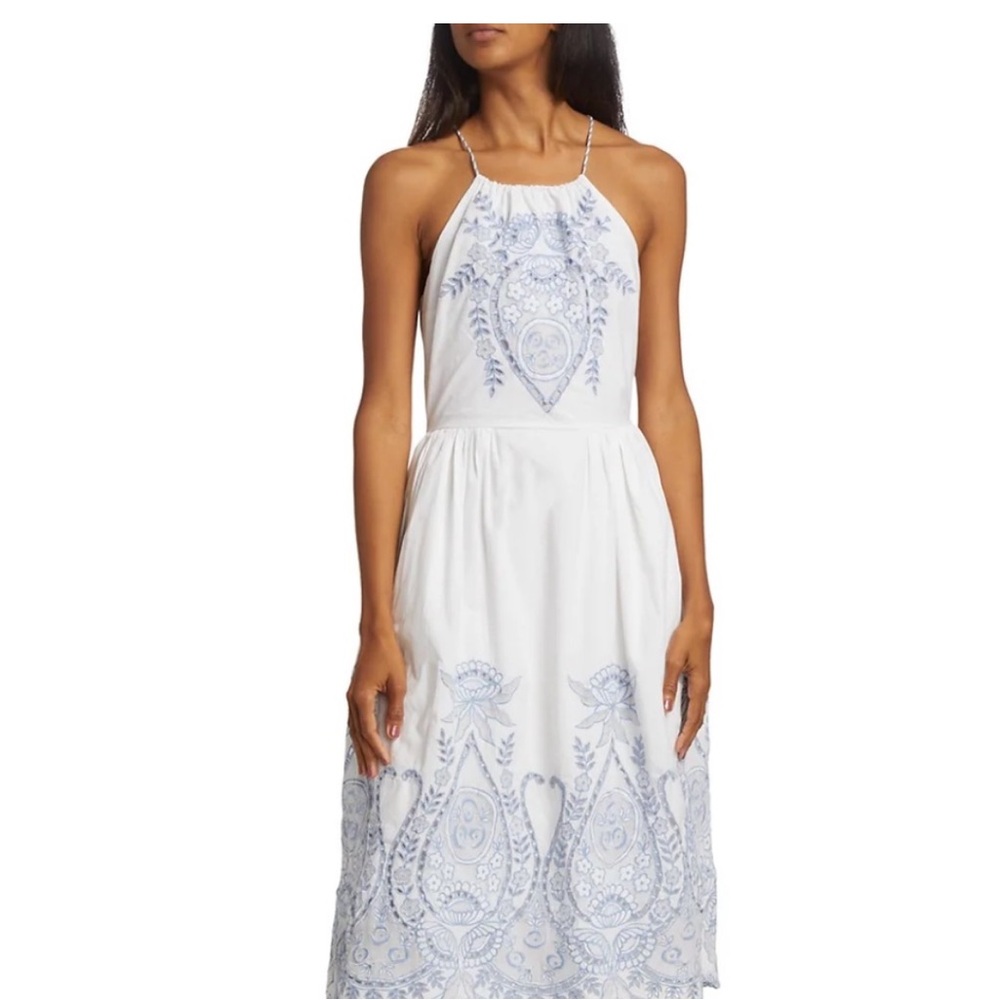 Love the Label Juliette cotton embroidered midi dress